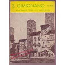 S.GIMIGNANO: Künstlerischer Führer mit 50 Illustrationen + Faltplan ( 1958)  - Mazzoni, Mario