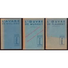 L'oeuvre de Flaubert - extraits/L'oeuvre de Musset - extraits/L'Avare de Moliere  - Cuenot,C./ Salomon,P./ Melese,P.(présentés par)