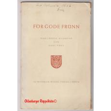 För gode Frünn: Ein Lübeck-Bildreihe (1945) - Voss, Karl