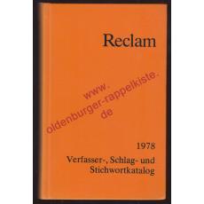 Reclams Universal-Bibliothek - Verf.-, Schlag- u. Stichwortkatalog   nebst Anh. Alphabetisches Verzeichnis der gebundenen Ausg. u. Paperbacks - -