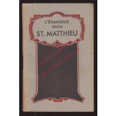 L'Evangile selon St Matthieu - Segond,Louis