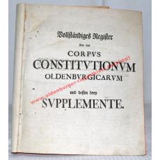 Vollständiges Register über das Corpus Constitutionum Oldenburgicarum (1776)  - Oetken