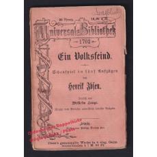 Ein Volksfeind: Schauspiel in 5 Aufzügen RUB 1702 (1883)  - Ibsen,Henrik