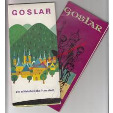 GOSLAR - Faltkarte - Tourist-Information  1964 & Info-Broschüre 1966 - Stadt Goslar ( Hrsg)