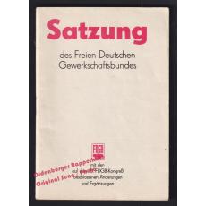 Satzung des Freien Deutschen Gewerkschaftsbundes  - FDGB