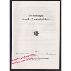 Bestimmungen über den Amateurfunk(1980)  - Fernmeldetechn.Zentralamt (bearb.)