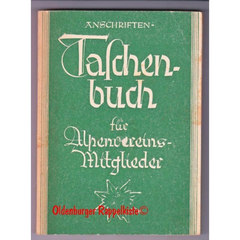 Anschriften-Taschenbuch für Alpenvereins-Mitglieder (1943) -  Deutscher Alpenverein