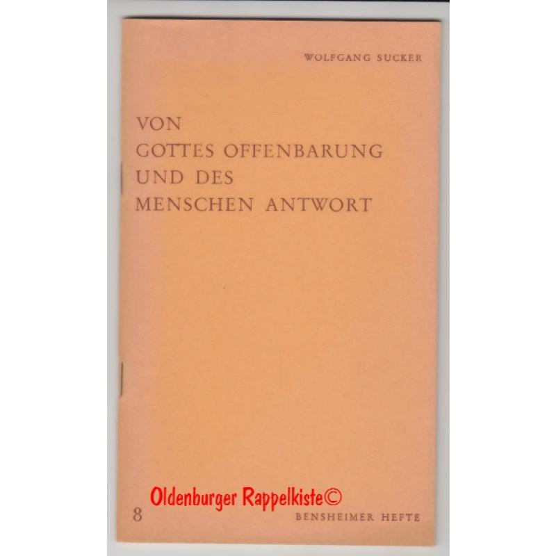 Von Gottes Offenbarung und des Menschen Antwort (1962) - Sucker, Wolfgang