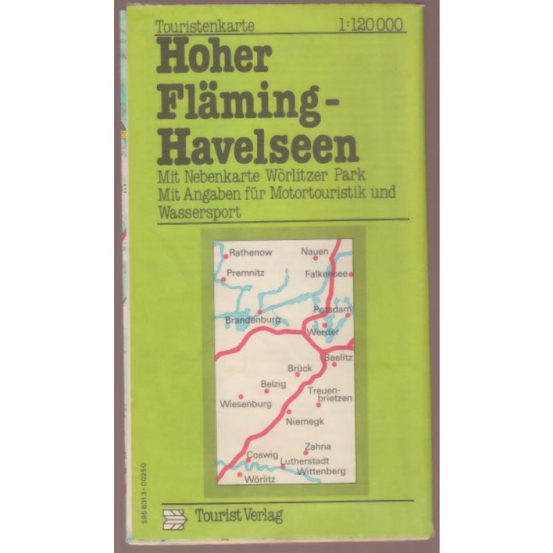 Hoher Fläming, Havelseen 1 : 120 000. Touristenkarte ° -