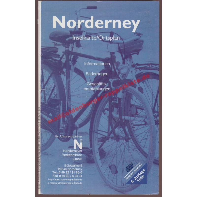 Norderney Inselkarte/Ortsplan  6.Auflage 1999