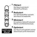 Hybrid Slimfilter 250er Beutel Aktivkohlefilter: 6,4mm, weiss