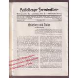 Heidelberger Fremdenblatt: Heidelberg und Italien - Sept.-Heft 1938 Offizielle Kurzeitung der Stadt Heidelberg Nr.10  - Großmann,Rudolf (Red.)