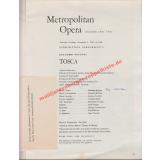 1961 Metropolitan Opera House Program  Puccini TOSCA  (by Mary Curtis-Verna) -