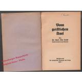 Vom geistlichen Amt: (1948)  -  Zerbst, Fritz