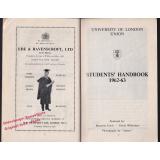 London University Students`Handbook 1962-63 (1962)  - Lewis / Wilbraham