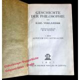 Geschichte der Philosophie Bd.1-3 (1927)  - Vorländer, Karl